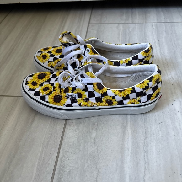 Womens Vans Sunflower Checkered Sneakers - Picture 1 of 8